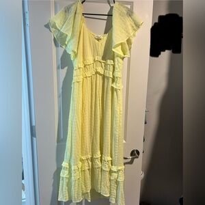 Yellow maxi dress